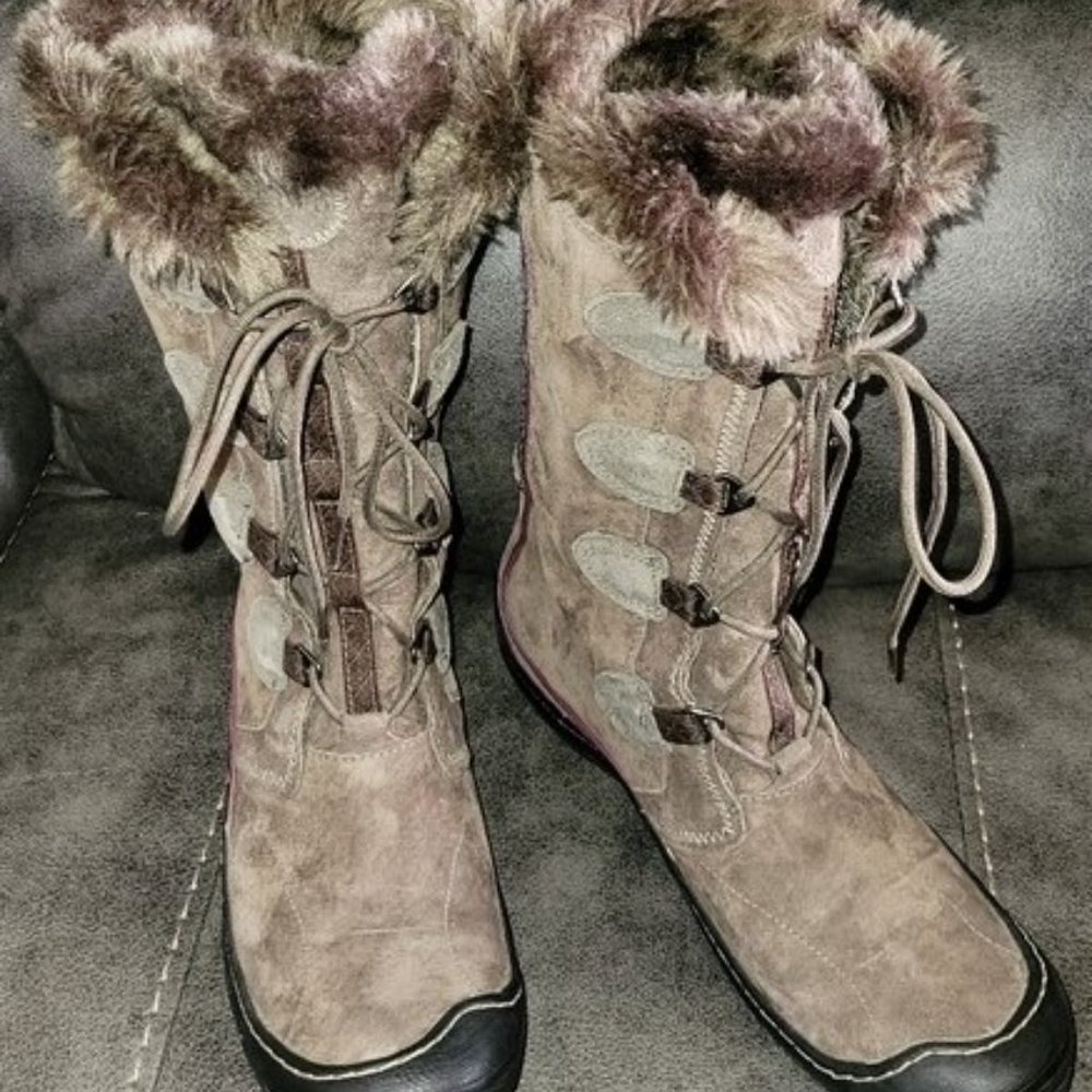 Privo by Clarks Suede Winter Boots, Brown, Size 9M